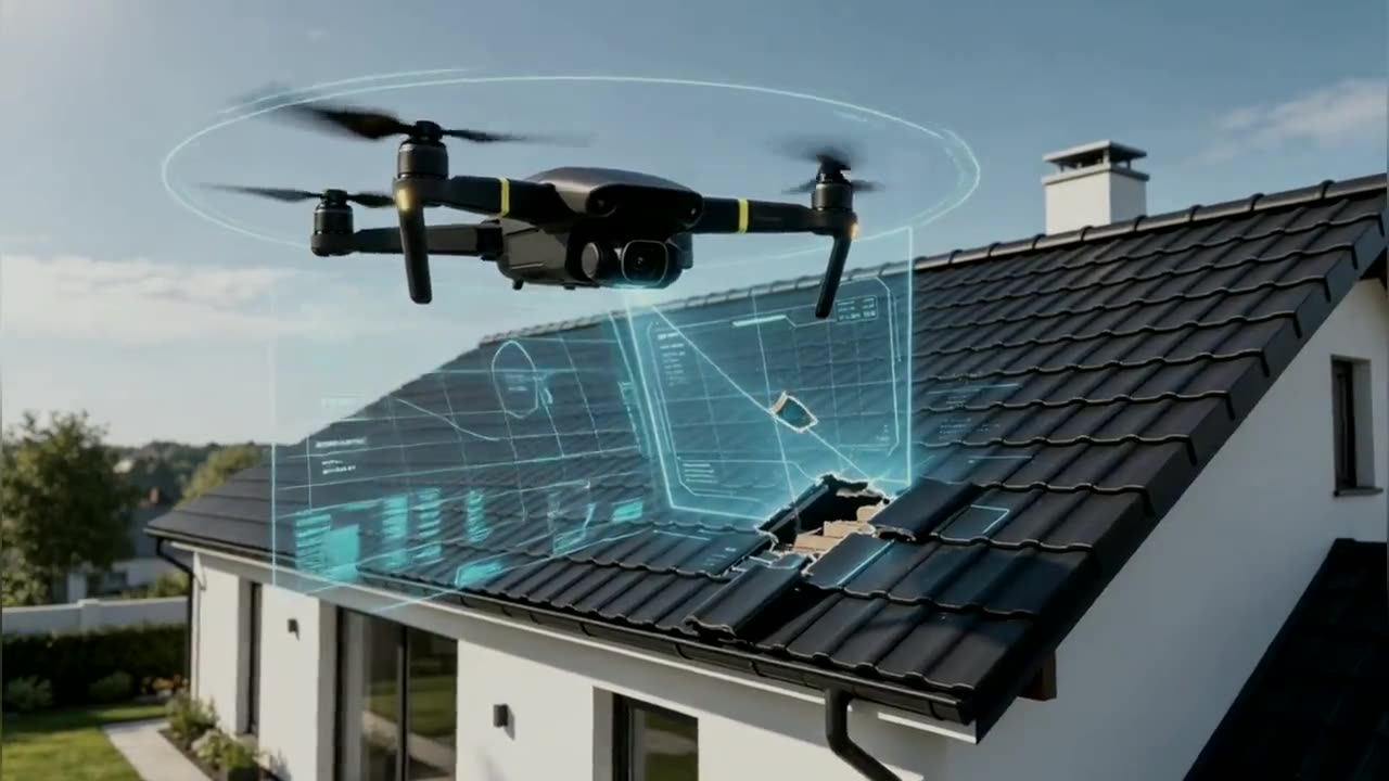 Inspection de toiture par drone